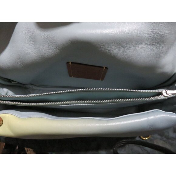 Coach 2022 Blue to Cream Ombré Dégradé Napa Leather Pillow Tabby Crossbody Handb - Picture 12 of 14